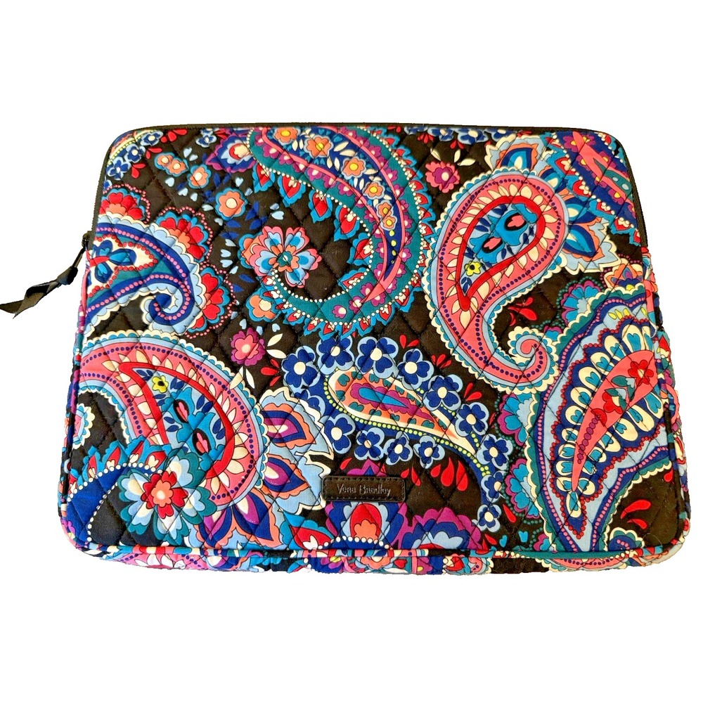 Vera Bradley Computer Case Haymarket Paisley Quilted Work Travel Business